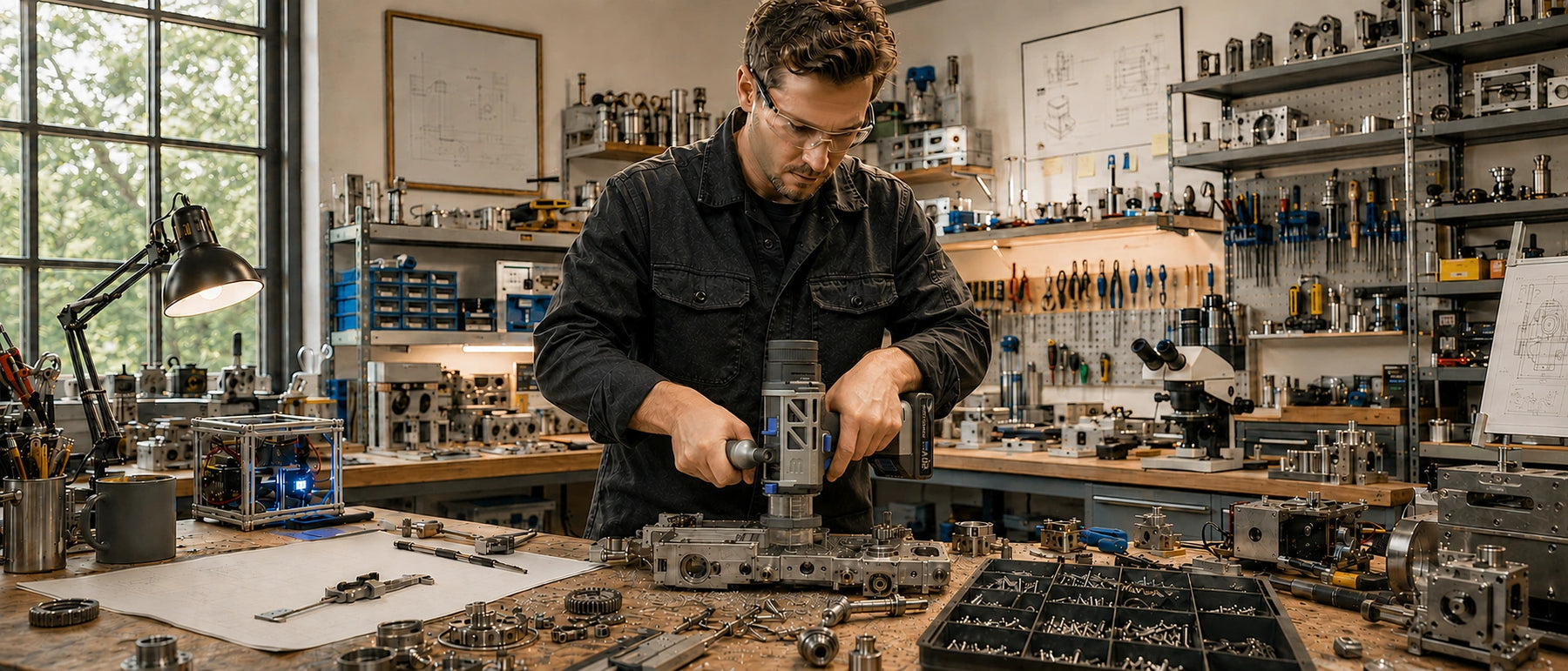 ST3 used for precision drilling in a workshop